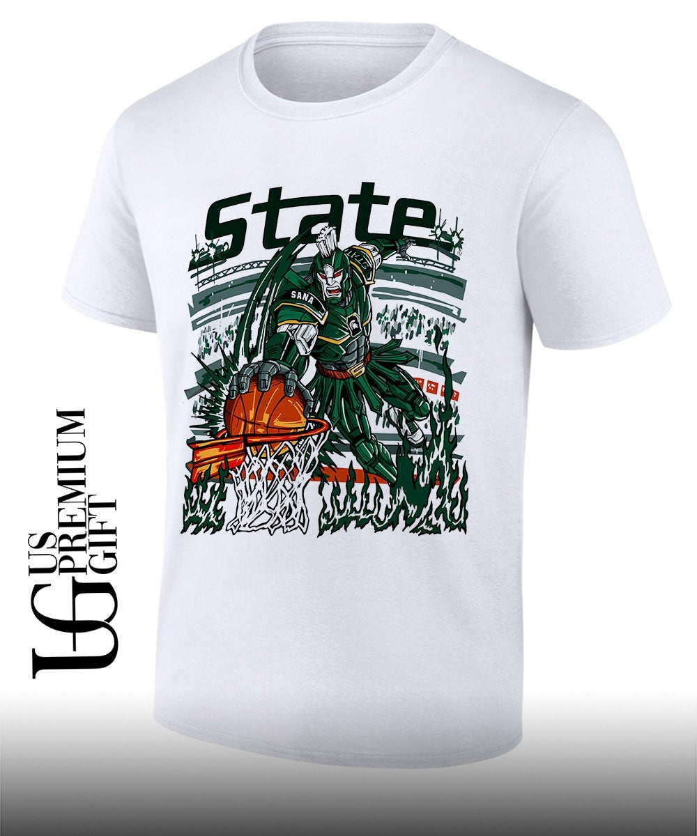 Court Gladiator Michigan State Spartans basketball graphic shirt