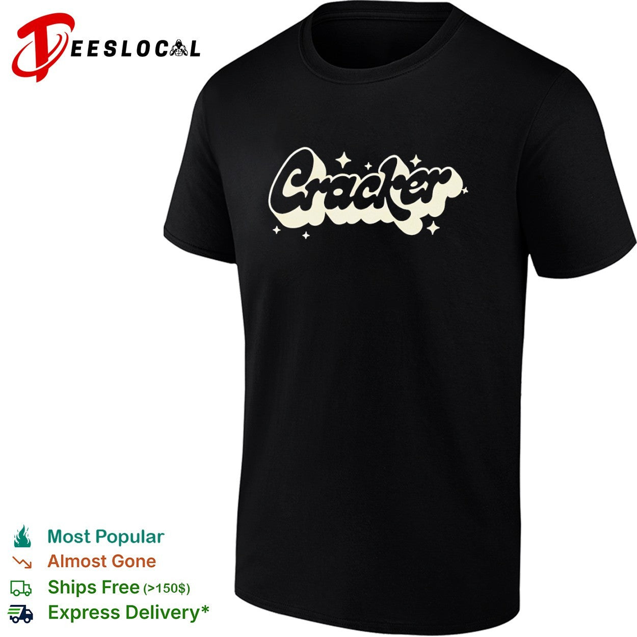 Cracker Retro stars script shirt