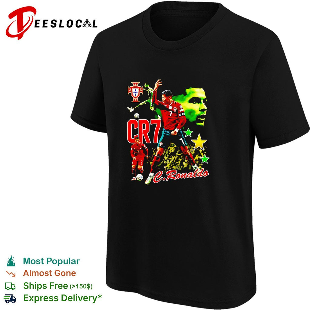 Cristiano Ronaldo CR7 Portugal football graphic vintage shirt