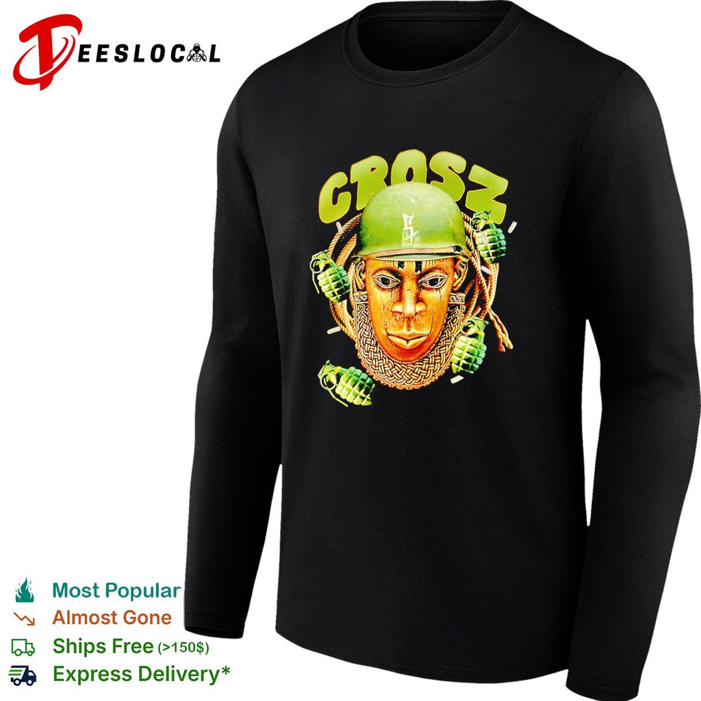 Crosz Golden Mask Military Helmet Grenades shirt