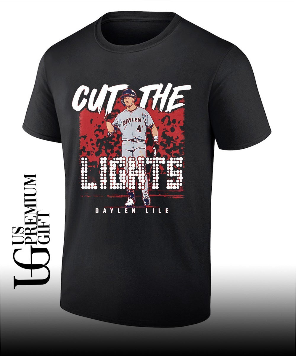 Cut the Lights Daylen Lile Washington Nationals baseball shirt