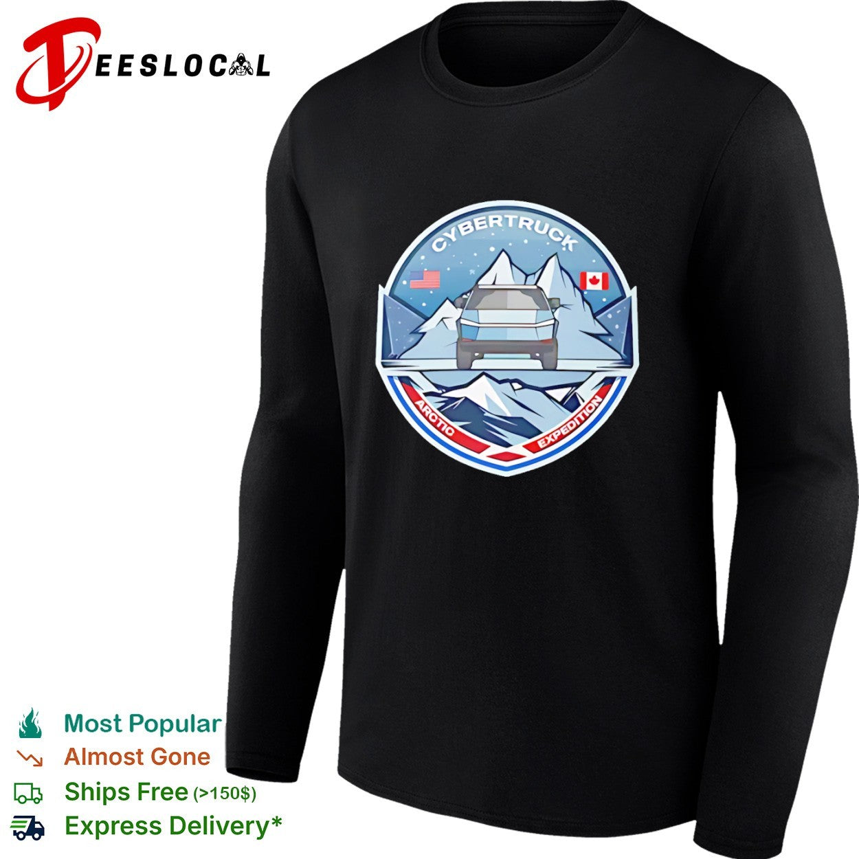 Cybertruck Arctic Expedition Badge Tesla shirt