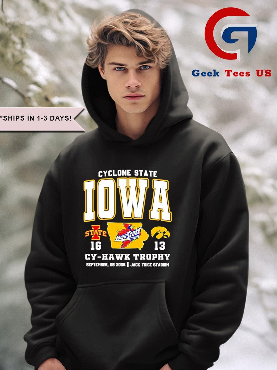 Cyclone State Iowa State Cyclones 16-13 Iowa Hawkeyes 2025 Cy-Hawk trophy shirt