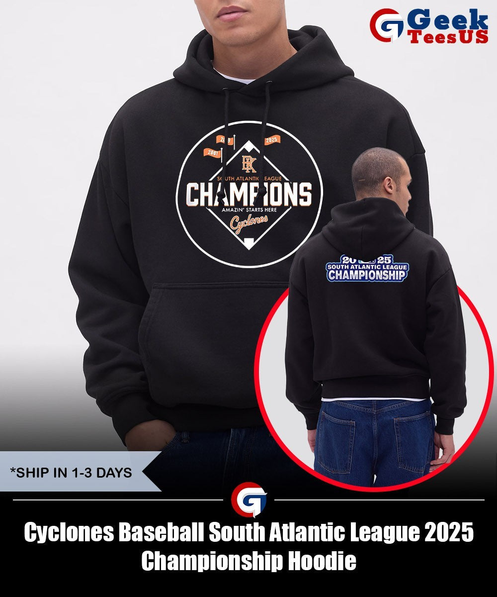 Cyclones Baseball South Atlantic League 2025 Championship shirt