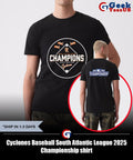 Cyclones Baseball South Atlantic League 2025 Championship shirt