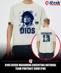 D10S Diego Maradona Argentina National Team portrait shirt