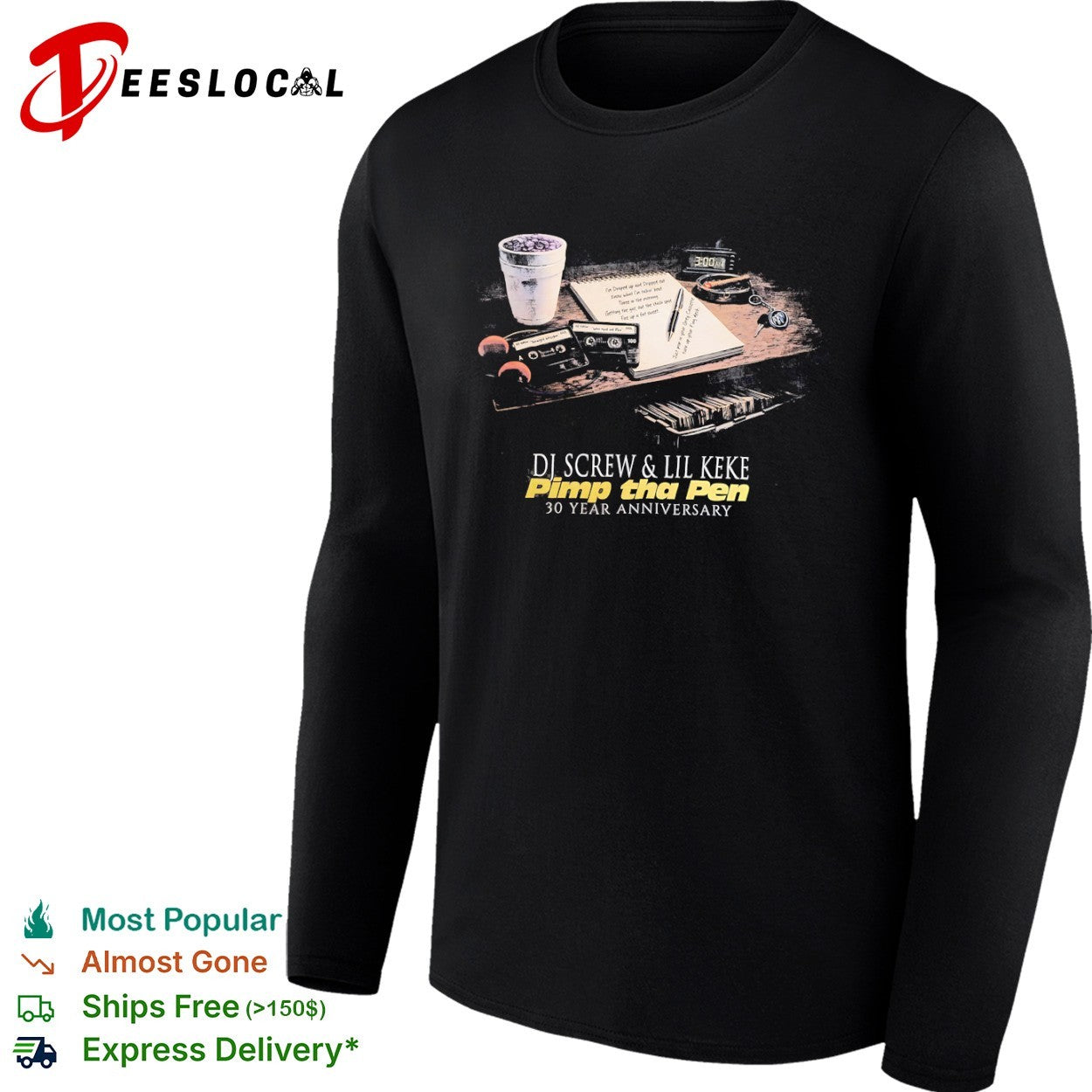 DJ Screw & Lil Keke Pimp tha Pen 30 Year Anniversary shirt