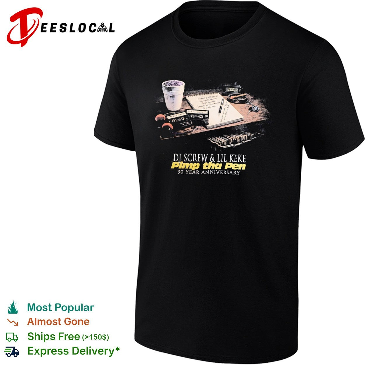 DJ Screw & Lil Keke Pimp tha Pen 30 Year Anniversary shirt