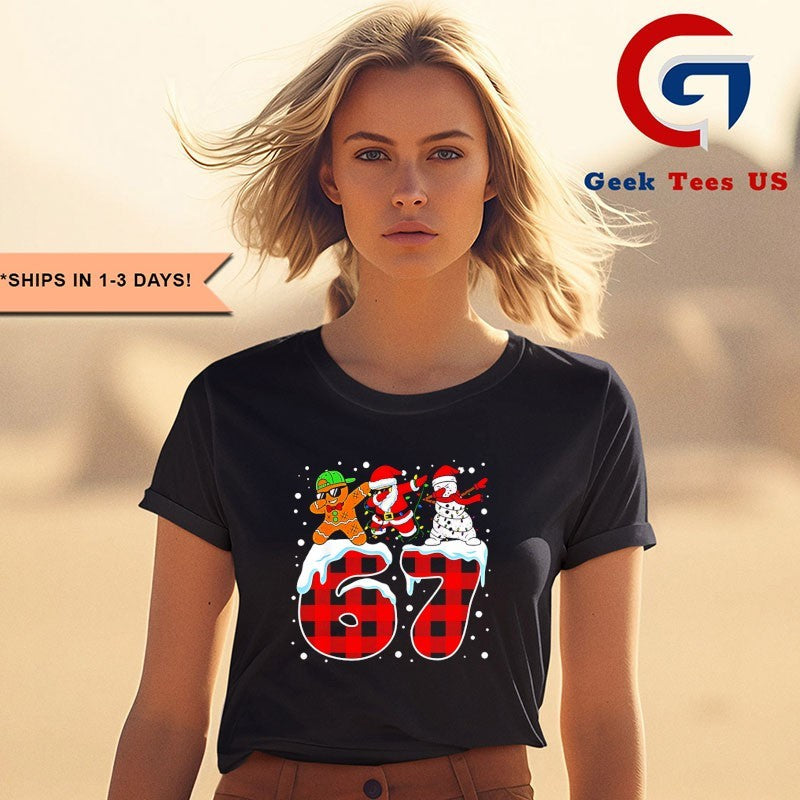 Dabbing Santa 67 Six Seven Christmas shirt