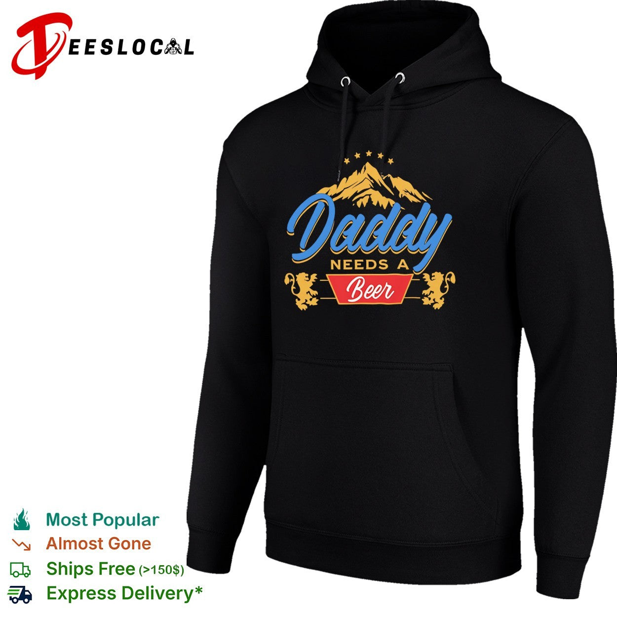 Daddy Needs a Beer Mountain dad gift shirt