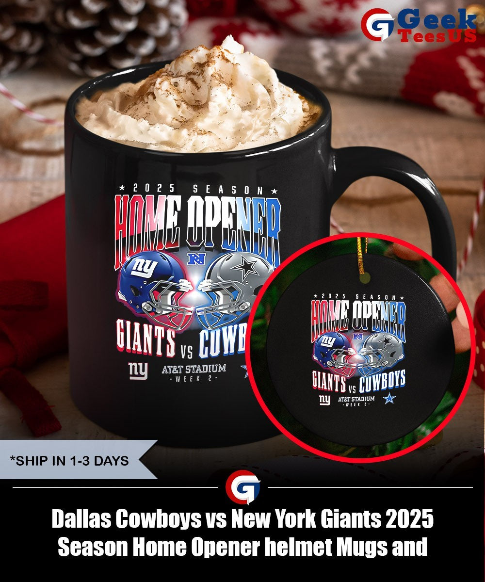 Dallas Cowboys vs New York Giants 2025 Season Home Opener helmet shirt