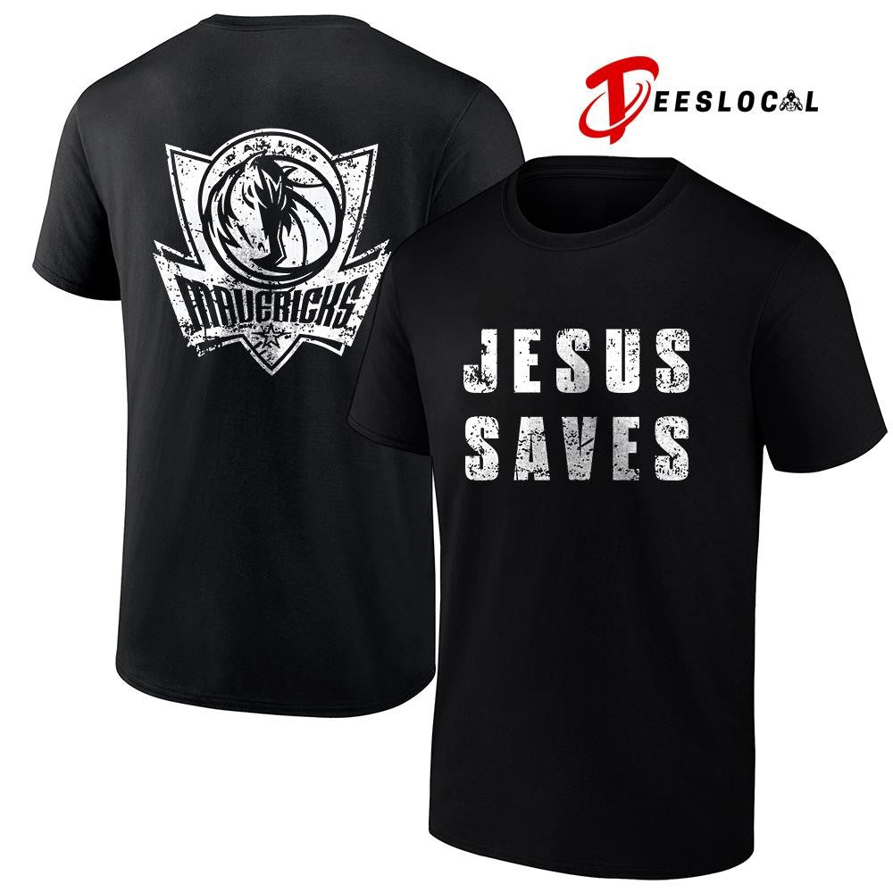 Dallas Mavericks Jesus saves shirt