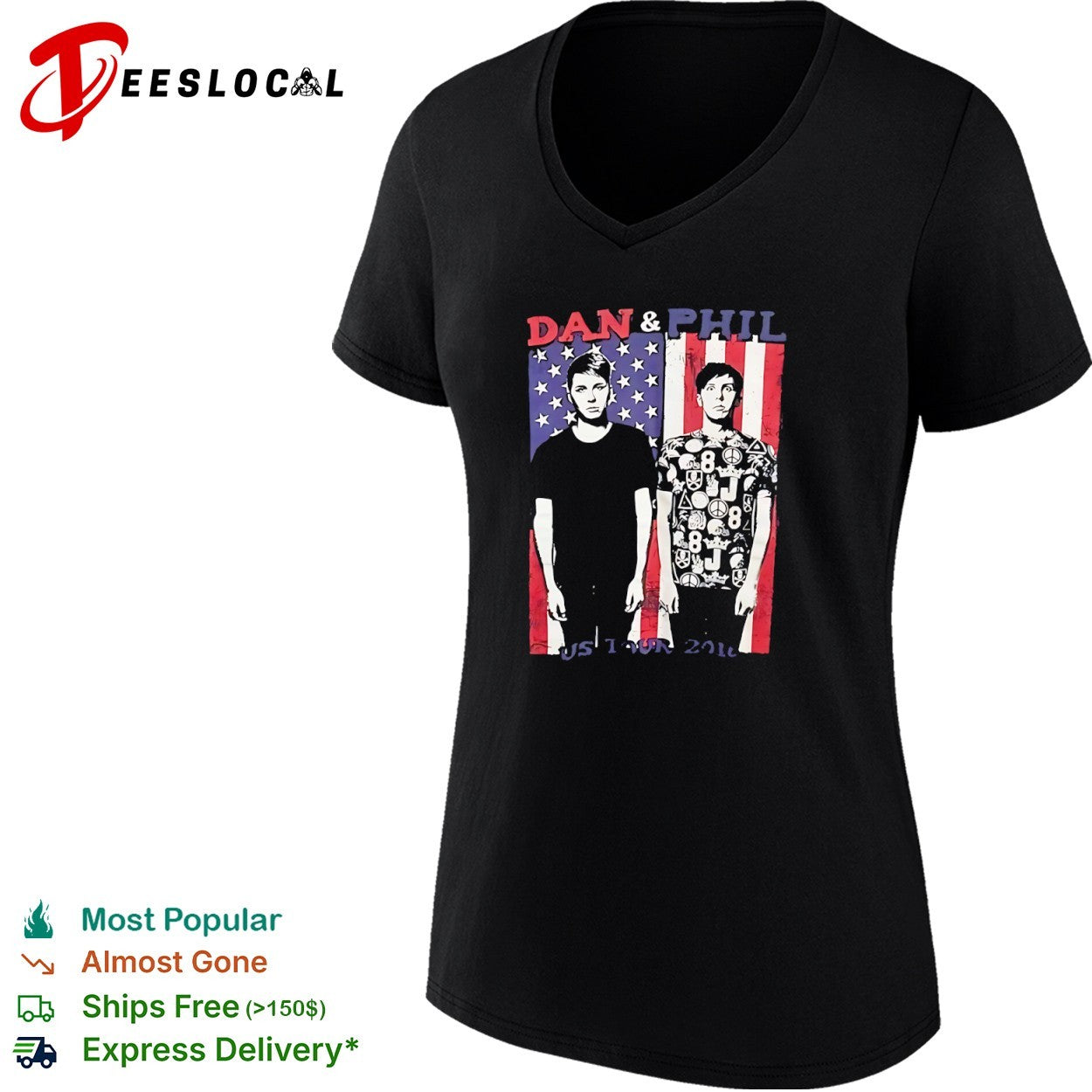 Dan and Phil US Tour 2016 YouTubers shirt