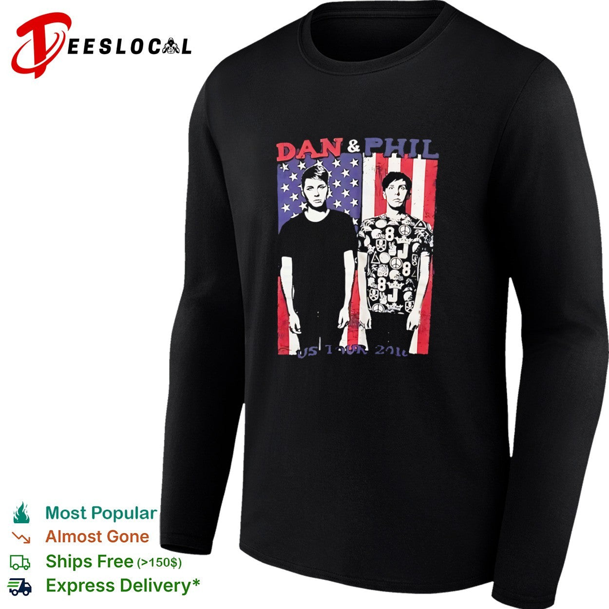 Dan and Phil US Tour 2016 YouTubers shirt