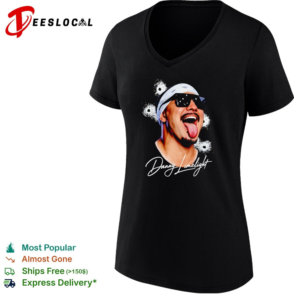 Danny Limelight Portrait Wrestling AEW shirt