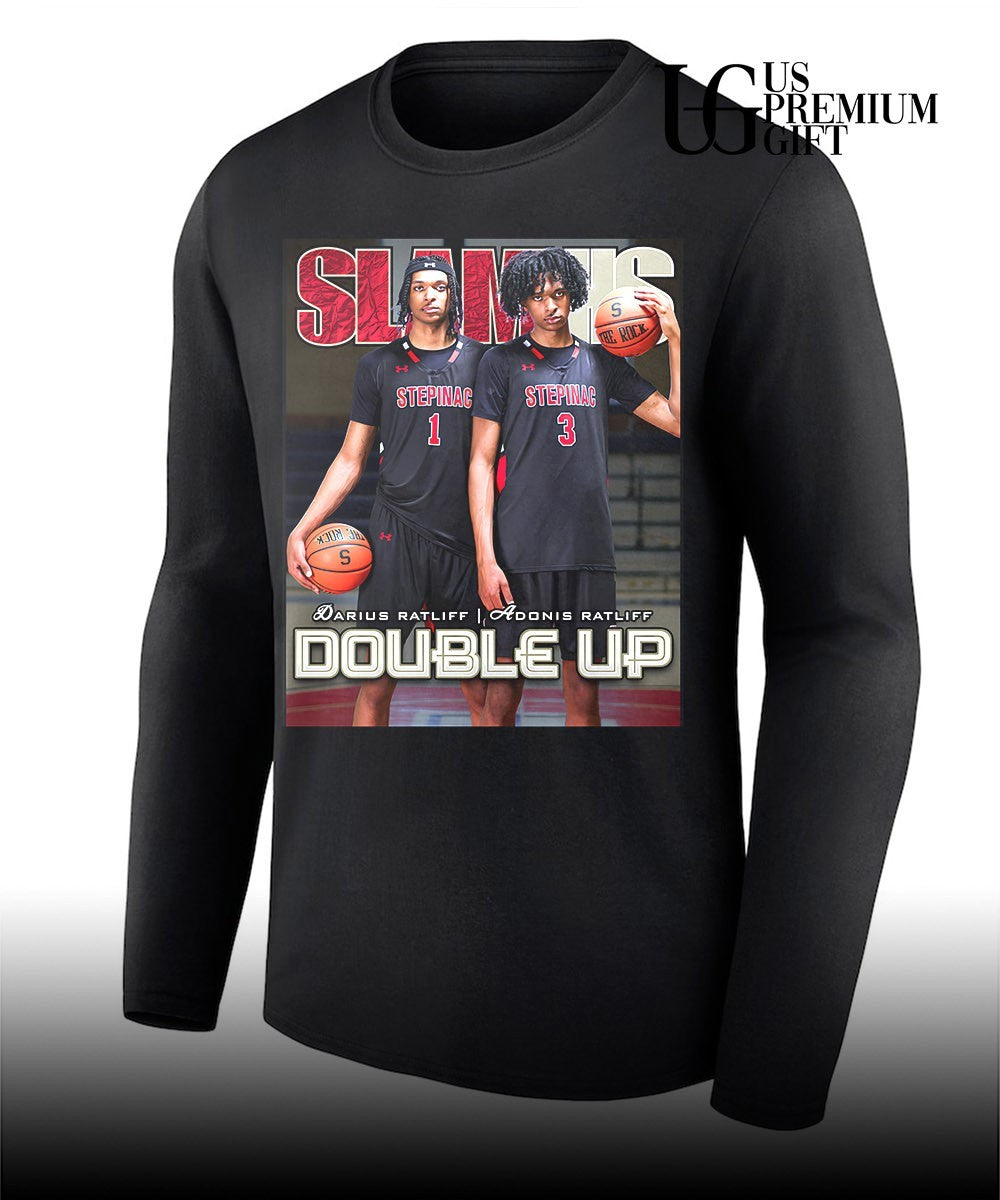 Darius and Adonis Ratliff Double Up Archbishop Stepinac NBA Slam shirt