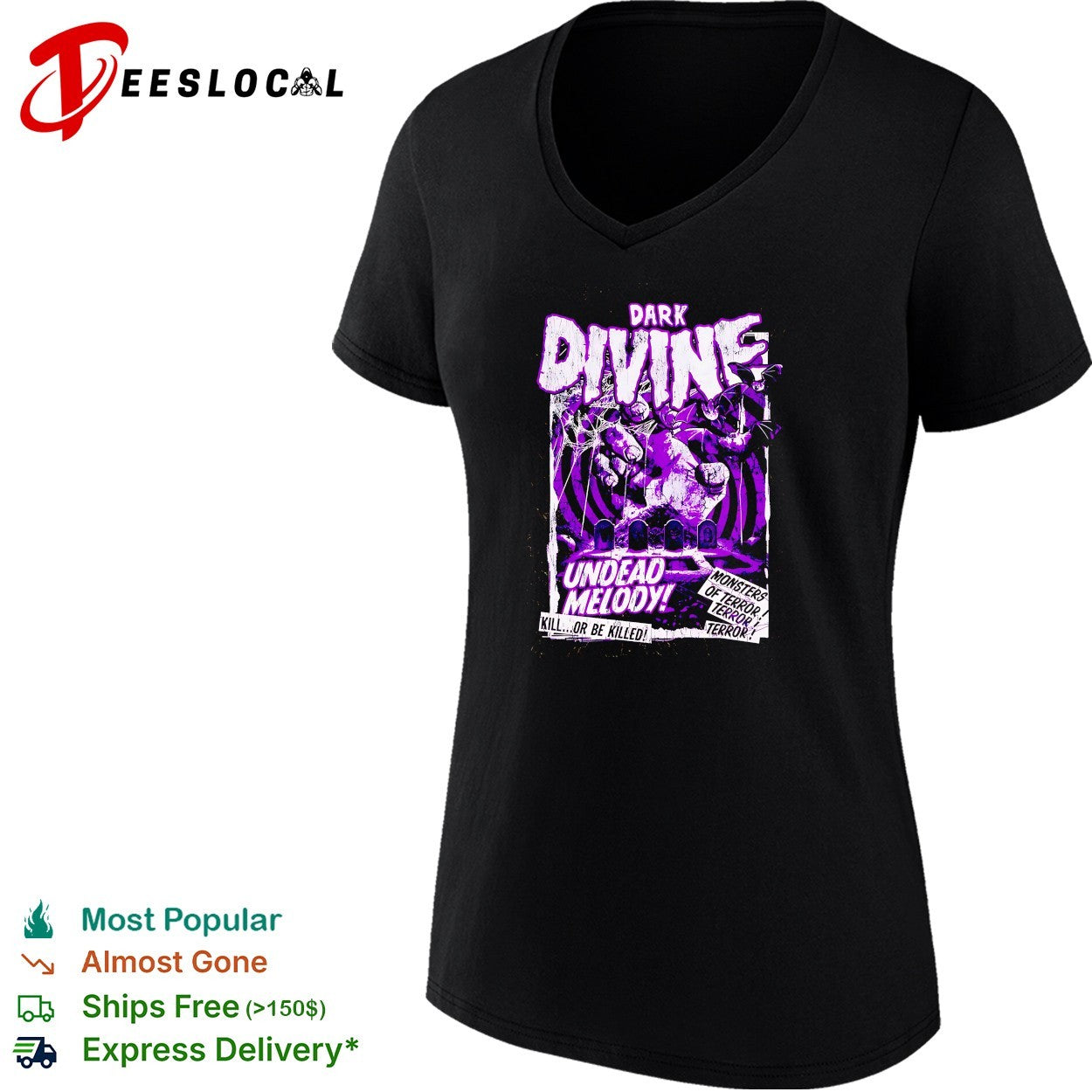 Dark Divine undead melody horror poster shirt
