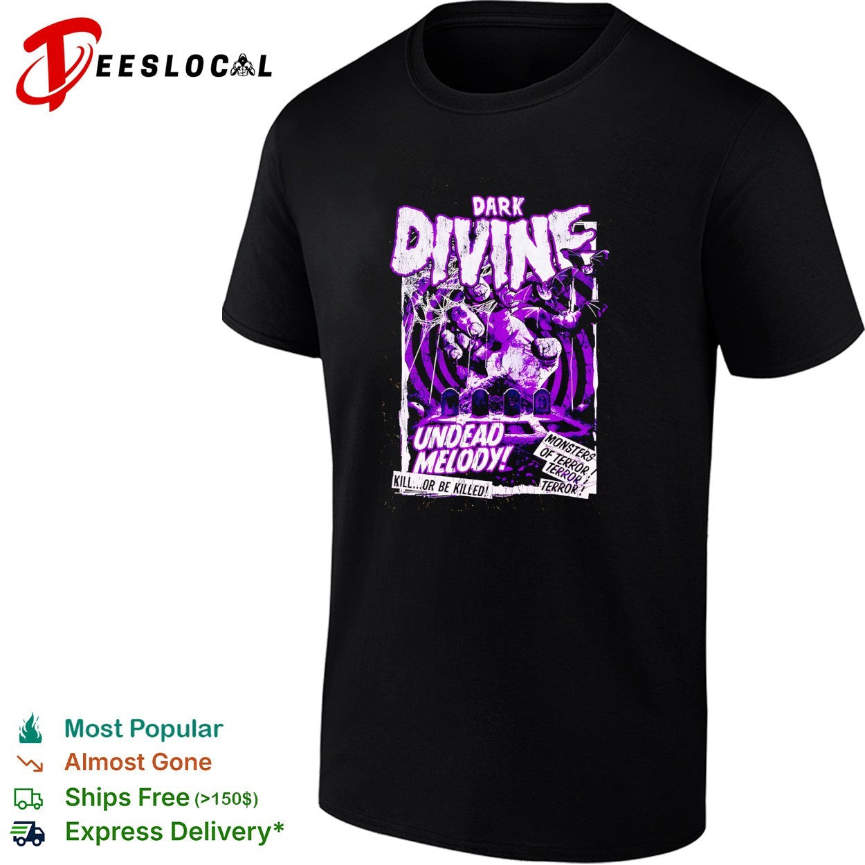 Dark Divine undead melody horror poster shirt
