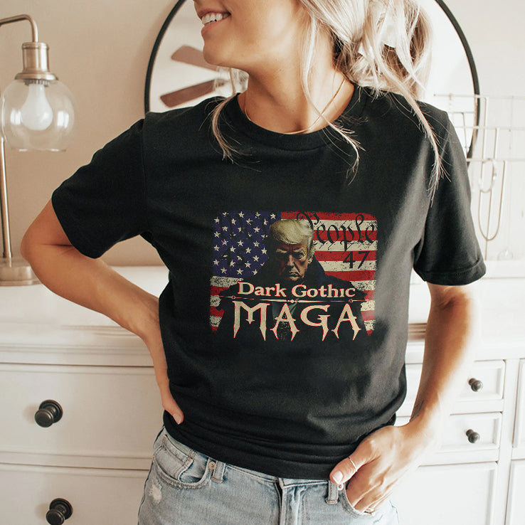 Dark Gothic MAGA Trump We People 45 47 T Shirt