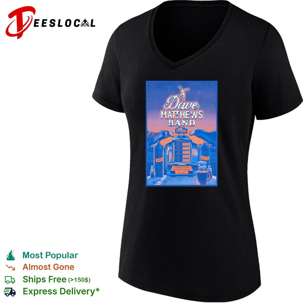 Dave Matthews Band Camden New Jersey jukebox with dinosaur hands 2026 shirt