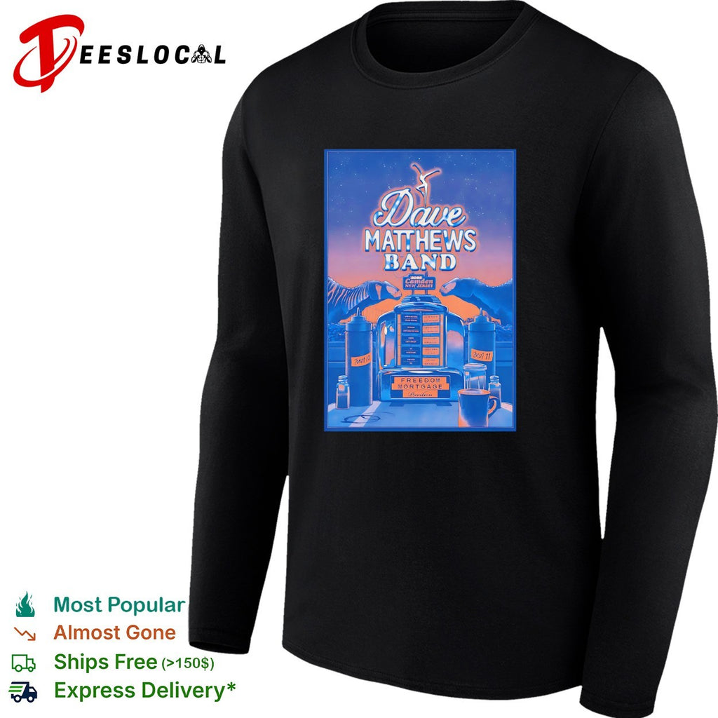 Dave Matthews Band Camden New Jersey jukebox with dinosaur hands 2026 shirt