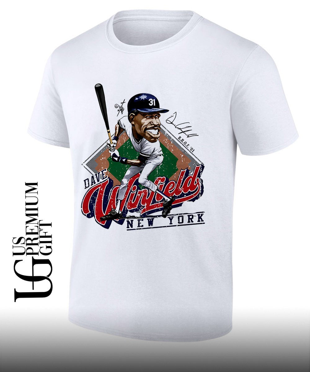 Dave Winfield New York Yankees MLB signature caricature shirt