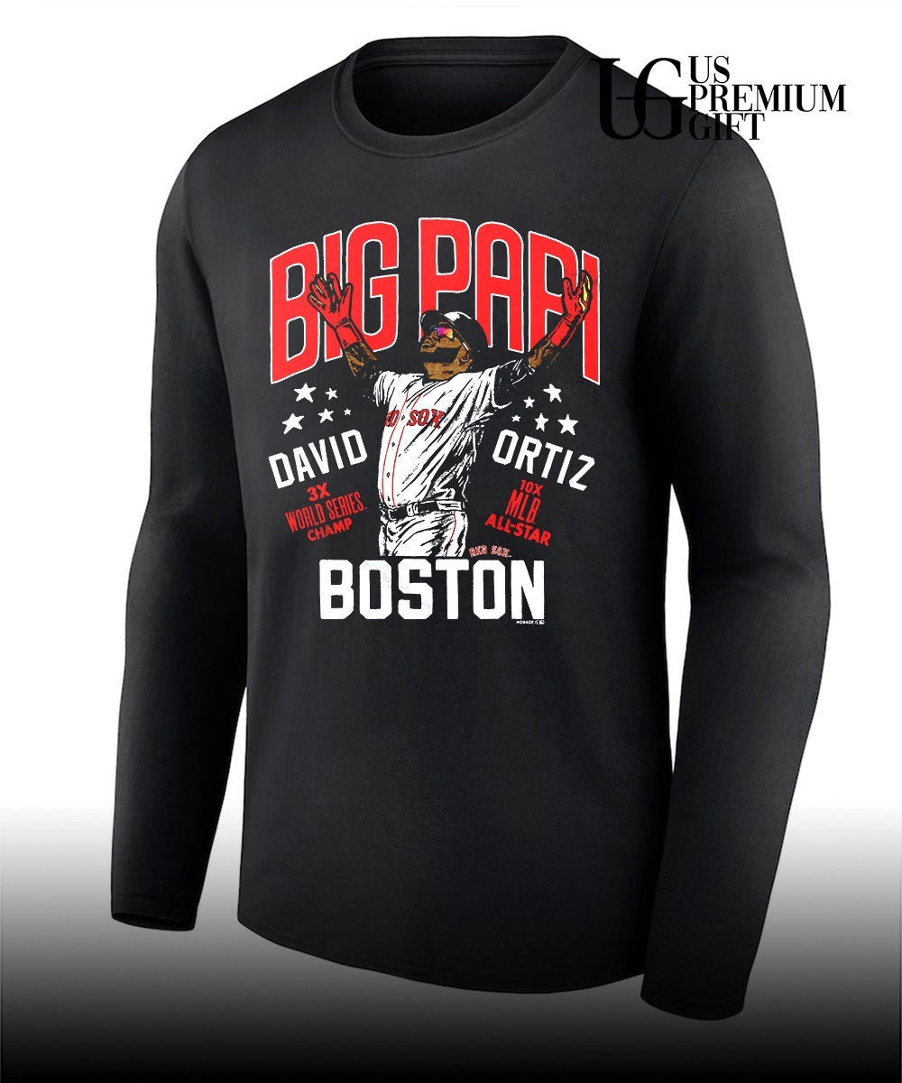 David Ortiz Boston Red Sox Big Papi 3X World Series champ 10X MLB All-Star shirt