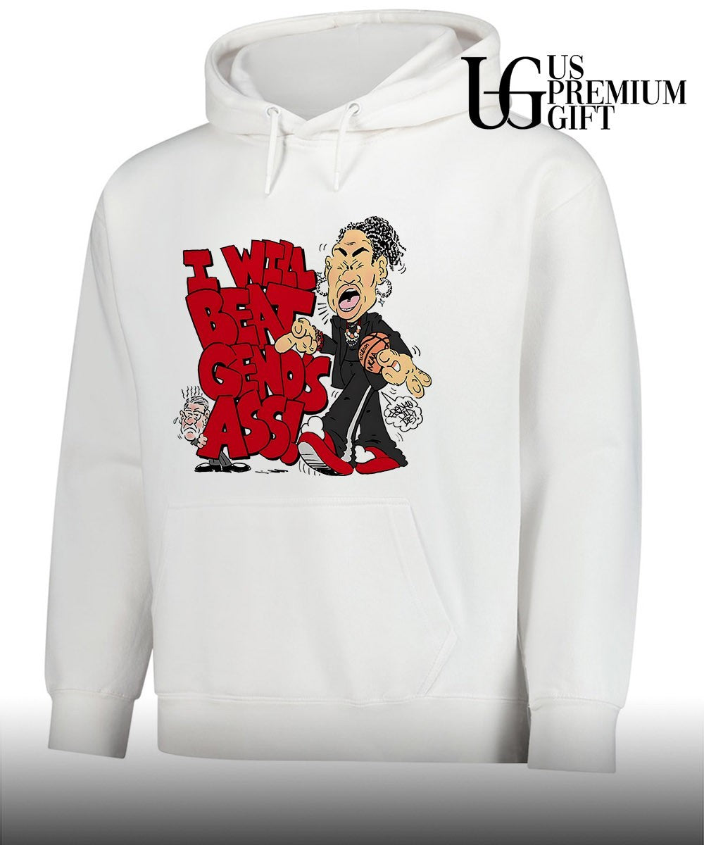 Dawn Staley scream I will beat Geno’s ass Geno Auriemma caricature shirt