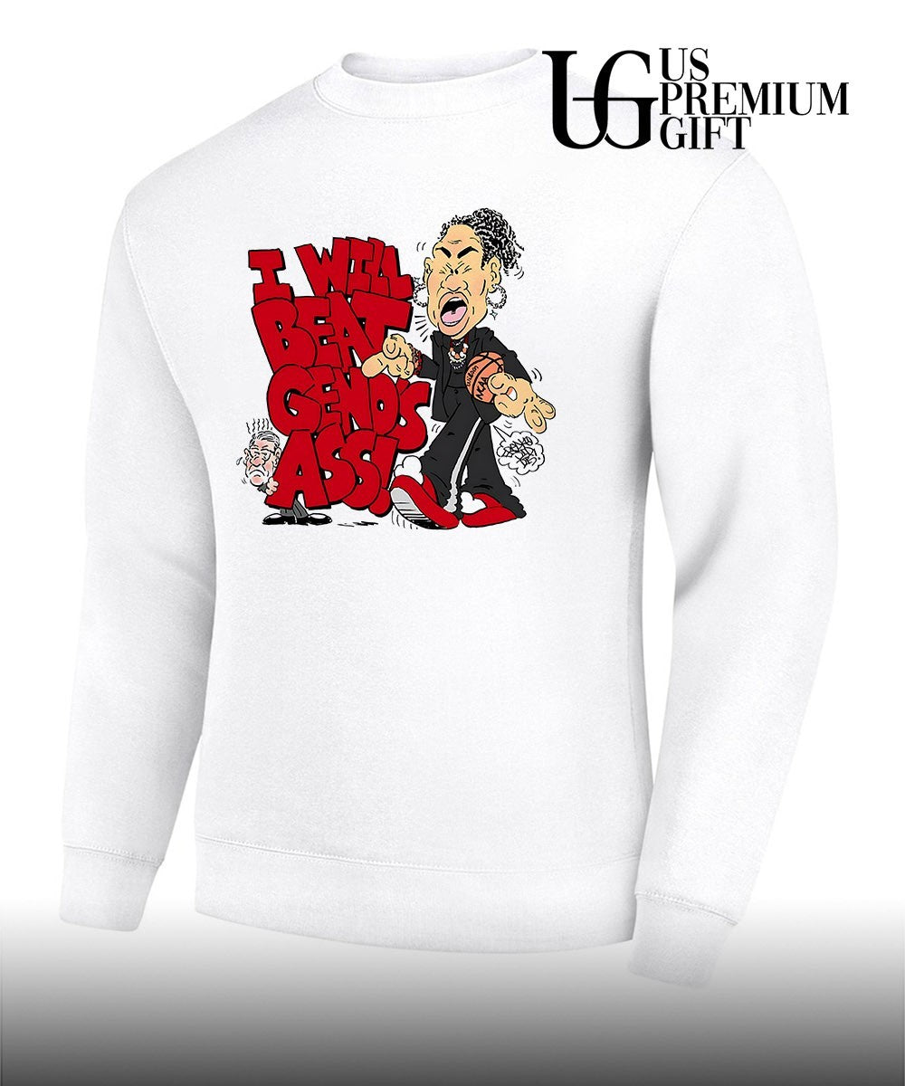 Dawn Staley scream I will beat Geno’s ass Geno Auriemma caricature shirt