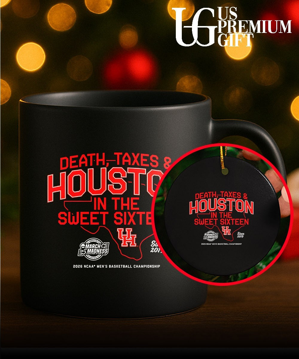 Death Taxes and Houston In The Sweet Sixteen Houston Cougars 2026 NCAA Men’s basketball Championship shirt