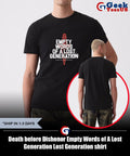 Death before Dishonor Empty Words of A Lost Generation Lost Generation shirt