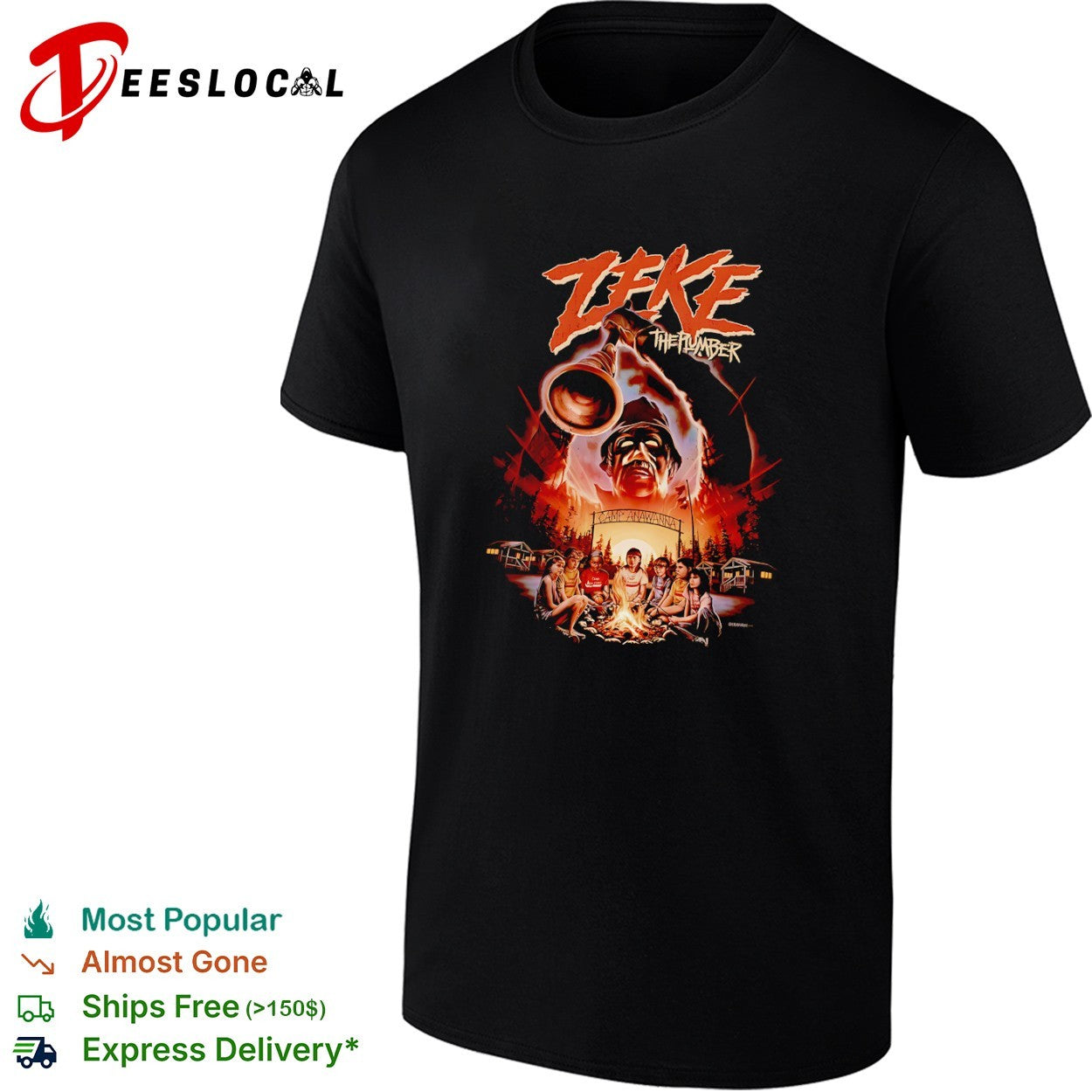 Deke the Plumber Camp Anawanna Salute Your Shorts Horror shirt