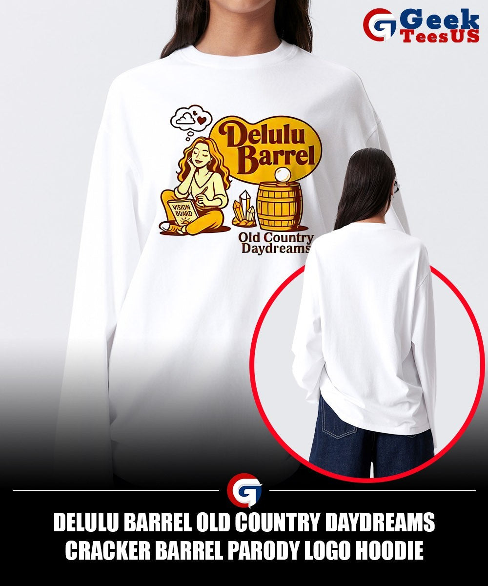 Delulu Barrel Old Country Daydreams Cracker Barrel parody logo shirt