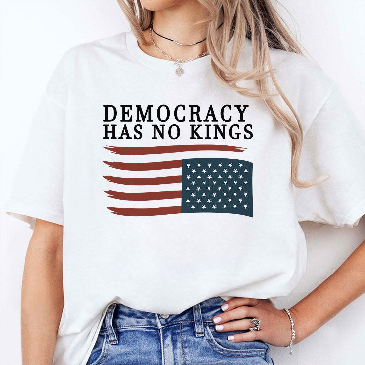 Democracy Has No Kings Anti Trump T Shirt