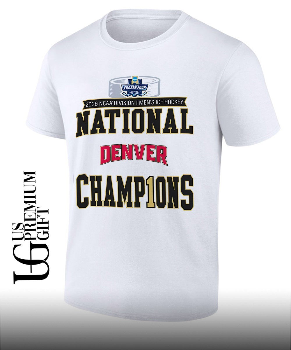 Denver Pioneers 2026 NCAA Frozen Four Men’s Ice Hockey National Champions locker room T-shirt