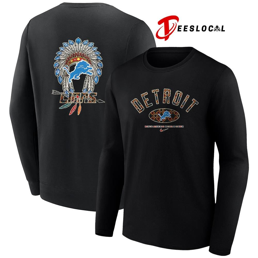 Detroit Lions x Native American heritage month logo shirt