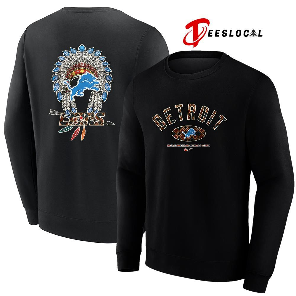 Detroit Lions x Native American heritage month logo shirt