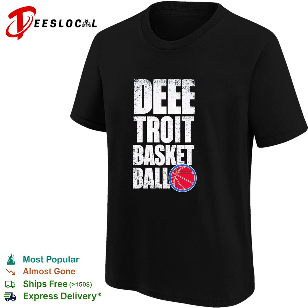 Detroit Pistons DEEE TROIT BASKET BALL basketball shirt