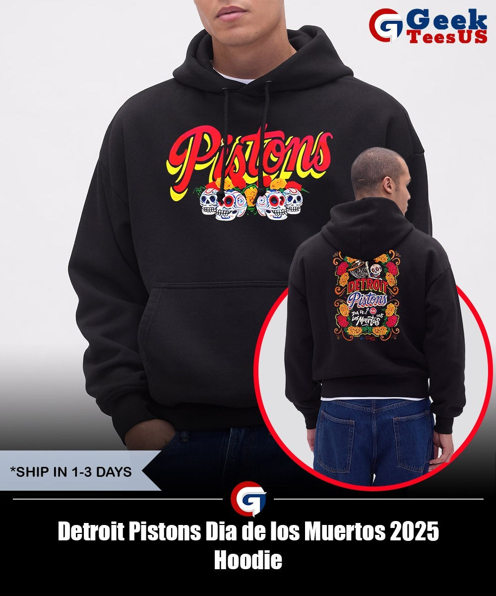 Detroit Pistons Dia de los Muertos 2025 shirt