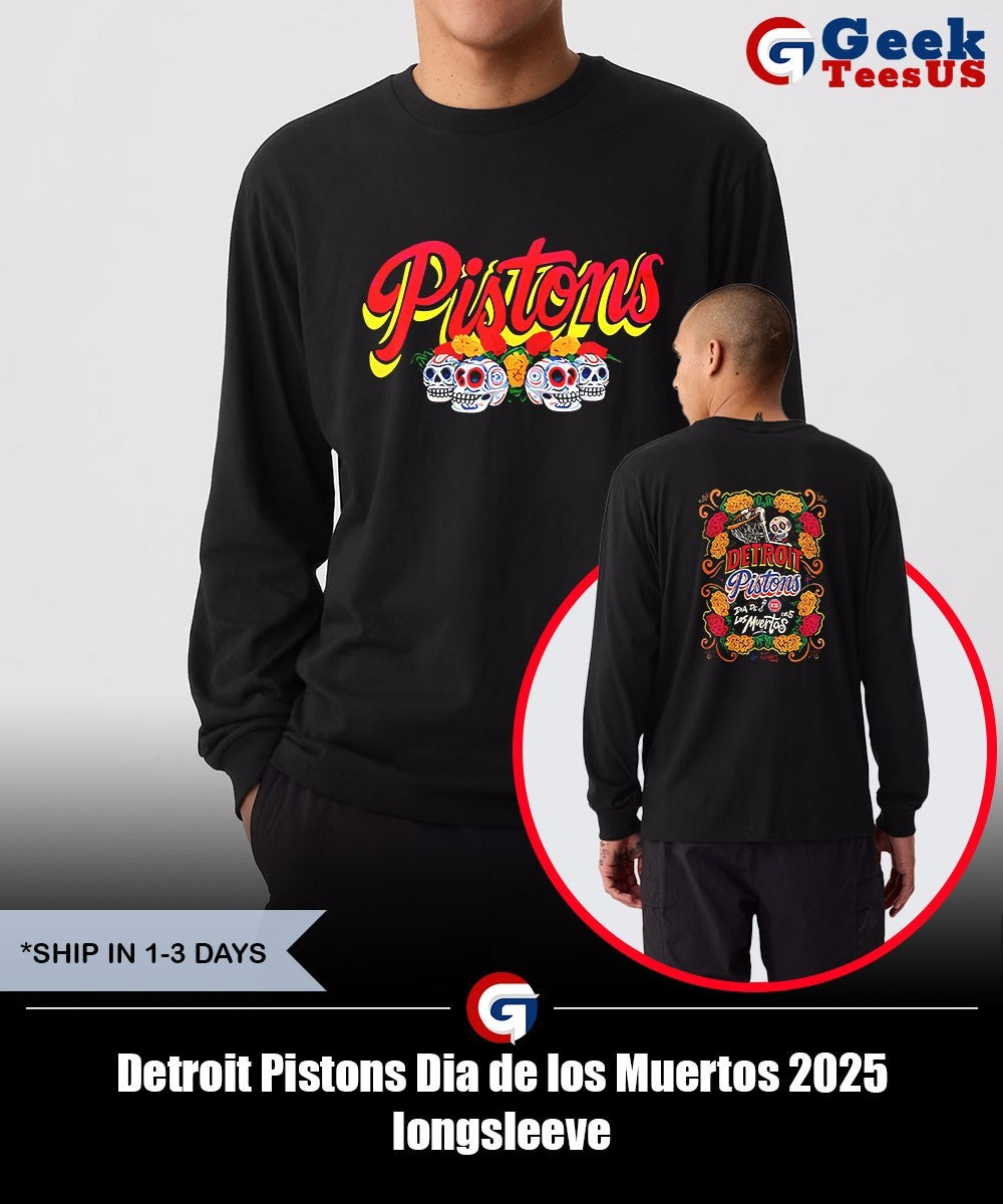 Detroit Pistons Dia de los Muertos 2025 shirt