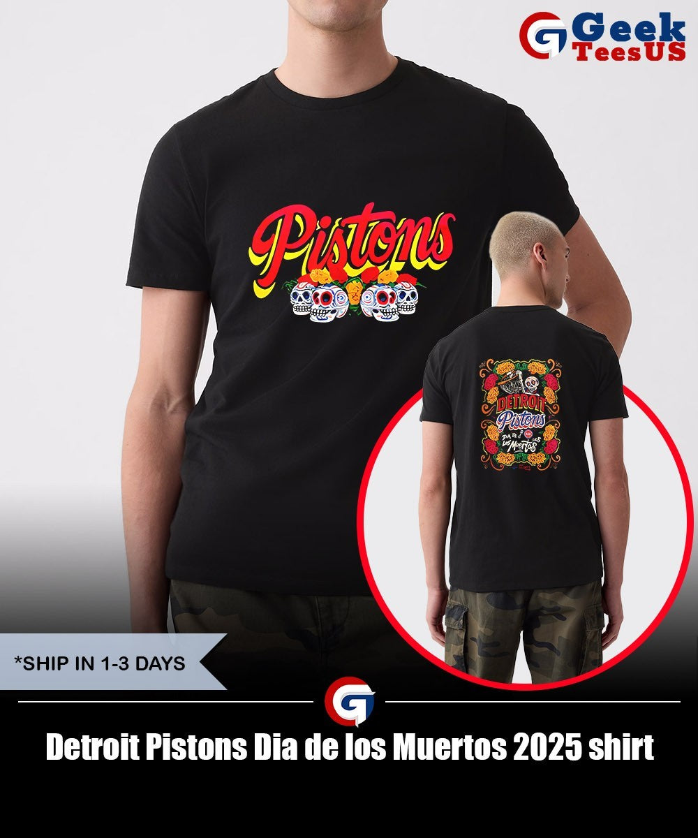 Detroit Pistons Dia de los Muertos 2025 shirt