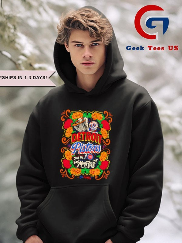Detroit Pistons NBA Dia de los Muertos 2025 shirt