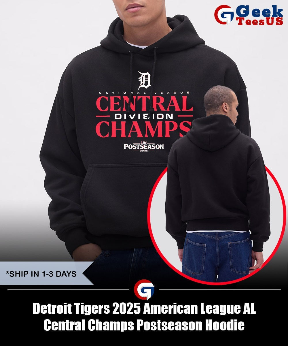 Detroit Tigers 2025 American League AL Central Champs Postseason shirt