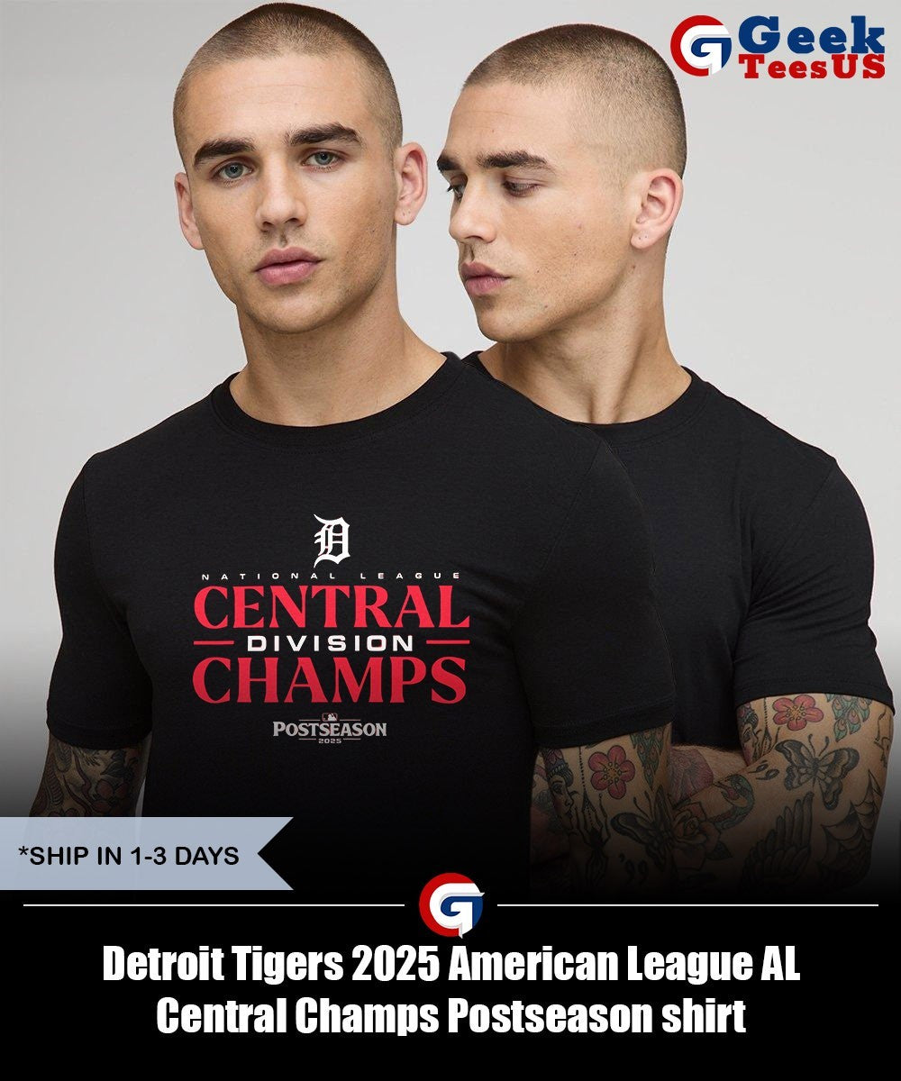 Detroit Tigers 2025 American League AL Central Champs Postseason shirt