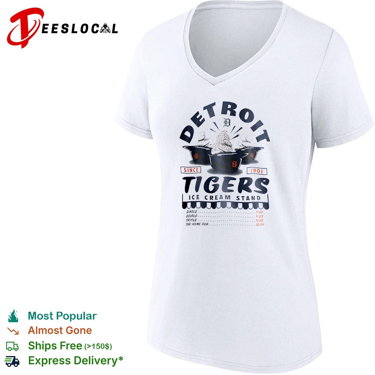 Detroit Tigers Ice Cream Stand Since 1901 shirt