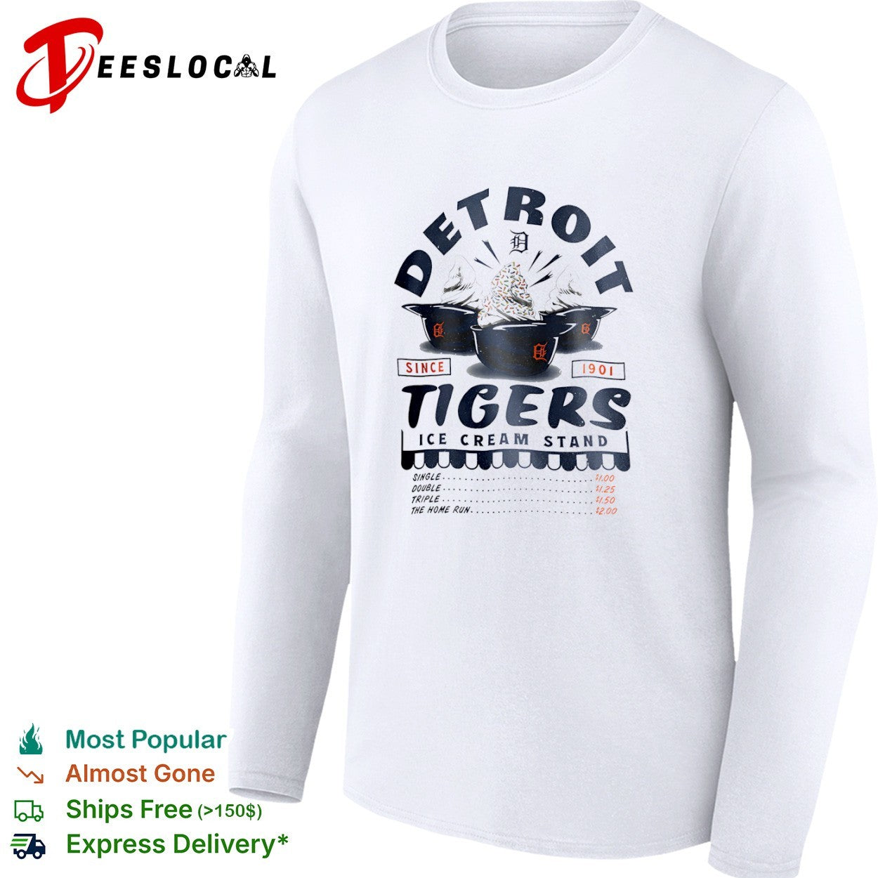 Detroit Tigers Ice Cream Stand Since 1901 shirt