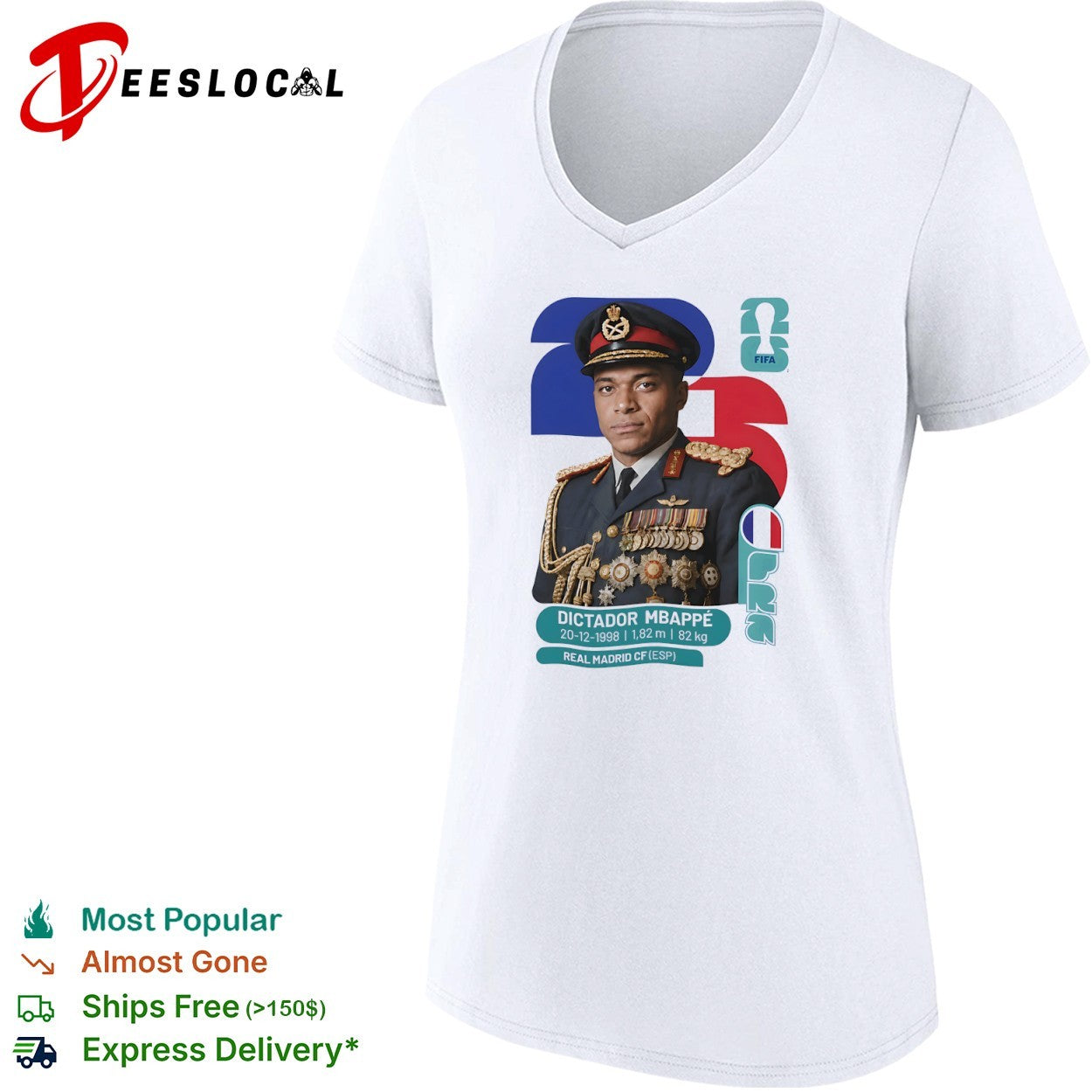 Dictador Mbappe Real Madrid CF 2023 FIFA Style Portrait shirt