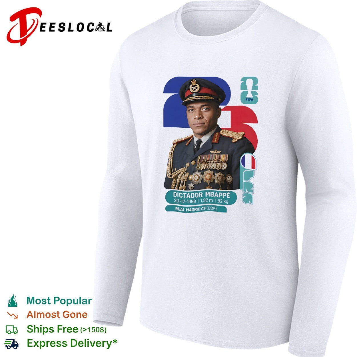 Dictador Mbappe Real Madrid CF 2023 FIFA Style Portrait shirt