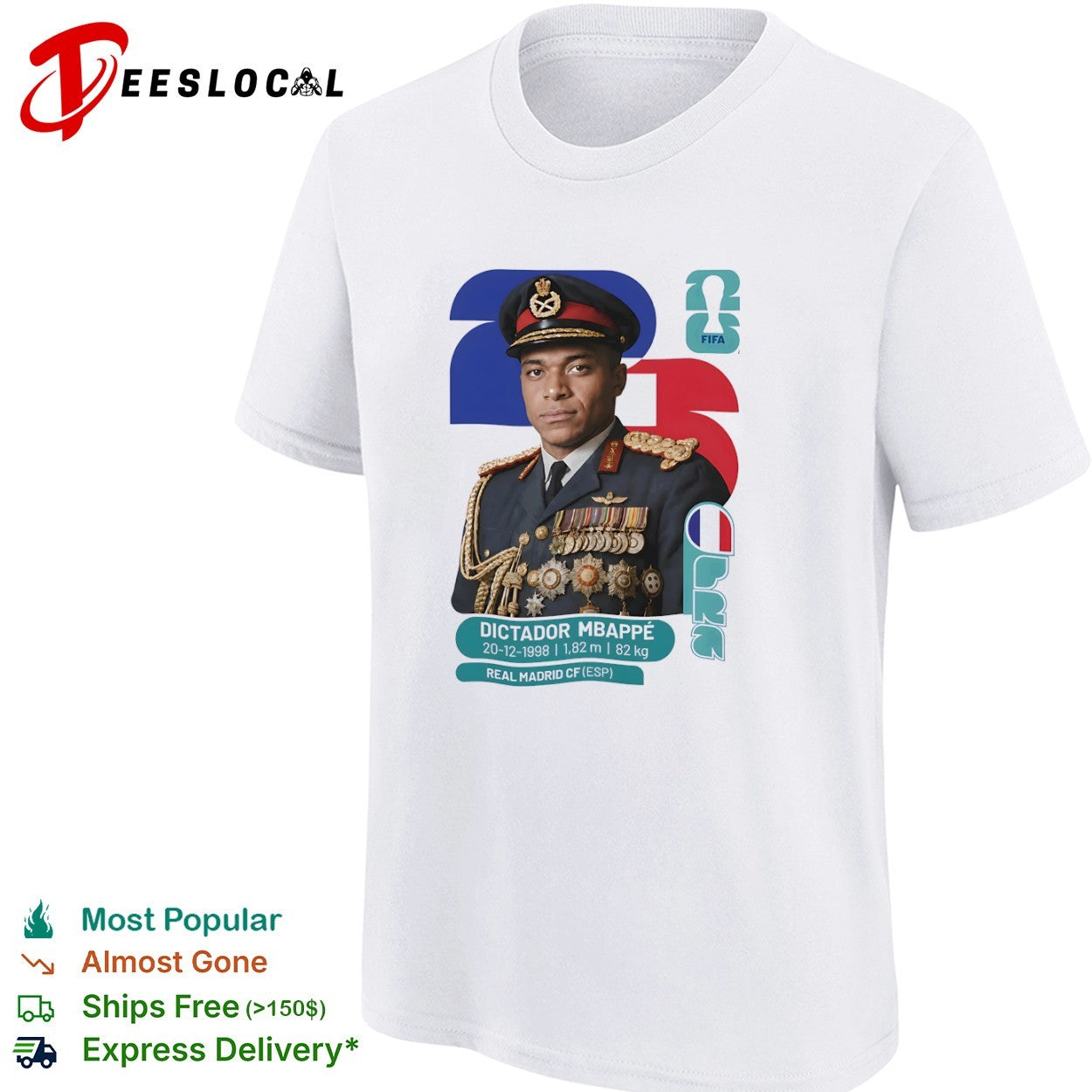 Dictador Mbappe Real Madrid CF 2023 FIFA Style Portrait shirt