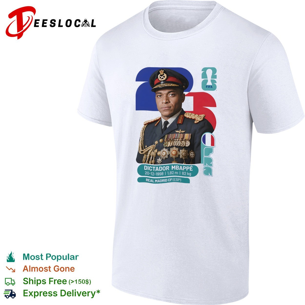 Dictador Mbappe Real Madrid CF 2023 FIFA Style Portrait shirt